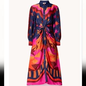 Farm Rio Maxi Shirt Dress